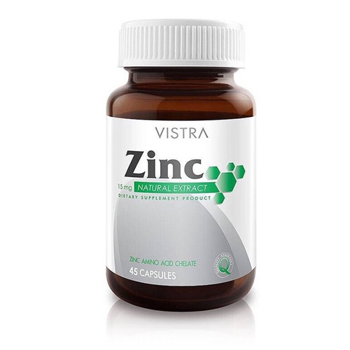 วิตามินบำรุงผม ยี่ห้อไหนดี วิตามินบำรุงผม VISTRA Zinc 15 mg