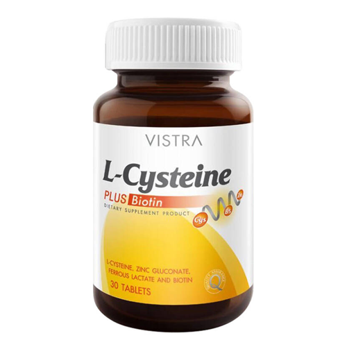 วิตามินบำรุงผม ยี่ห้อไหนดี วิตามินบำรุงผม Vistra L Cysteine Plus Biotin