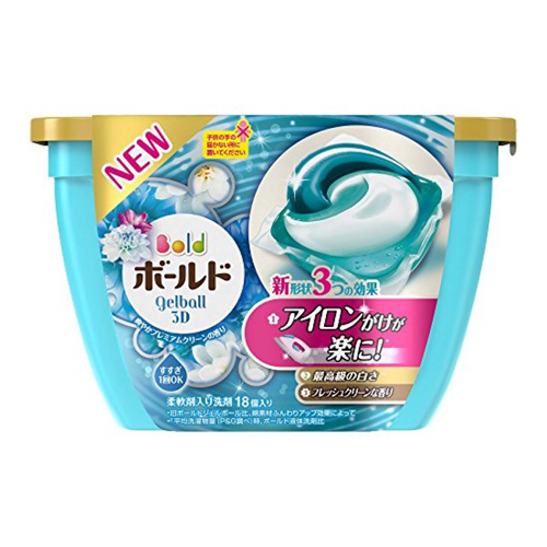 น้ำยาซักผ้า ยี่ห้อไหนดี Bold Gelball 3D Platinum Premium Scent เจลบอลซักผ้าญี่ปุ่น
